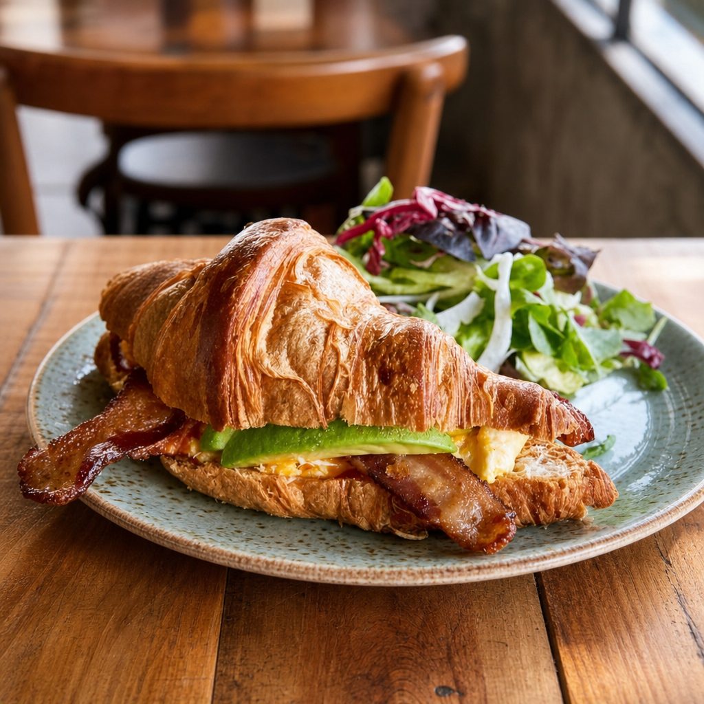 Croissant Breakfast Sandwich.